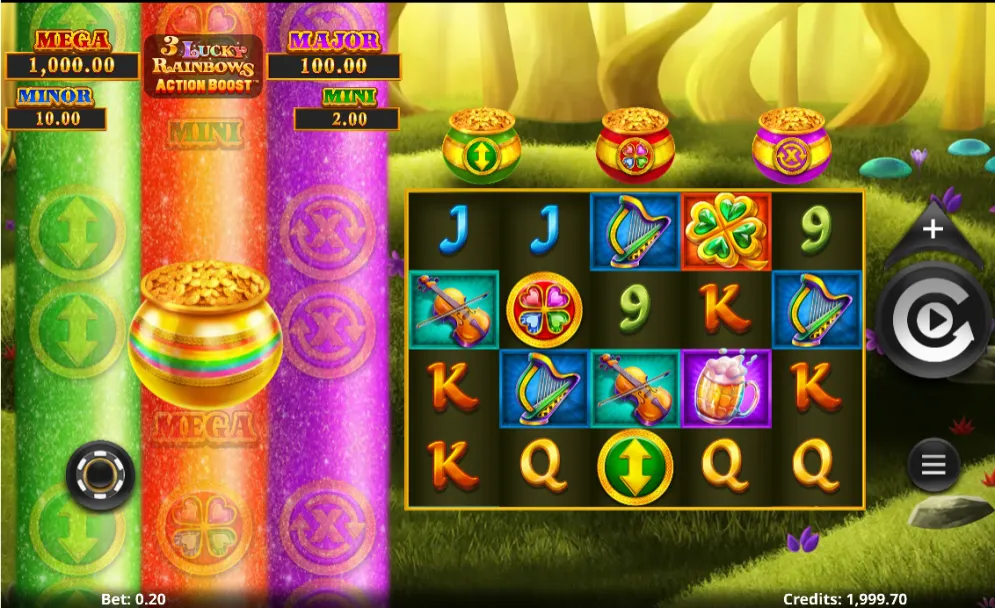 3 lucky rainbows action boost max demo